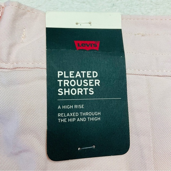 NWT LEVIS Pink Pleated Trouser Shorts | Woman 31 | A75380000 - Picture 6 of 7